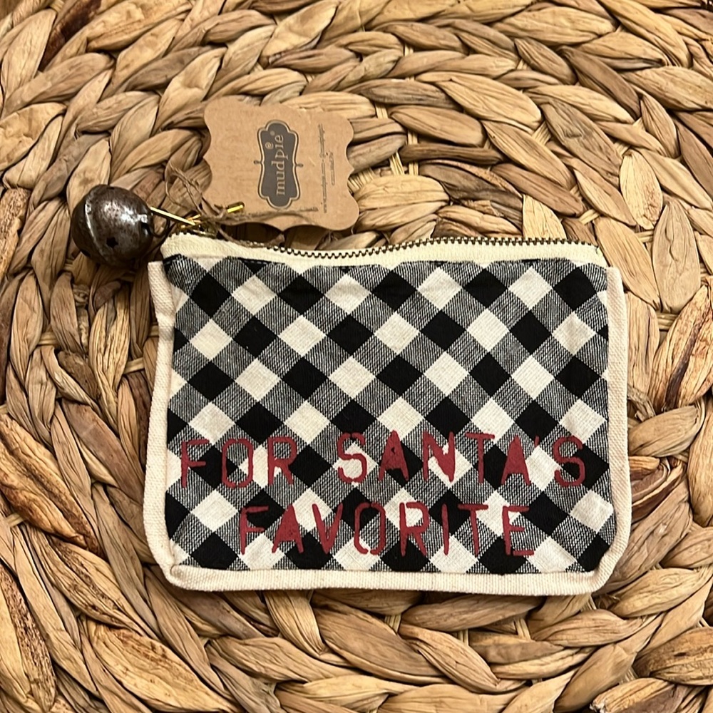 Mud Pie small zipper pouch with bell